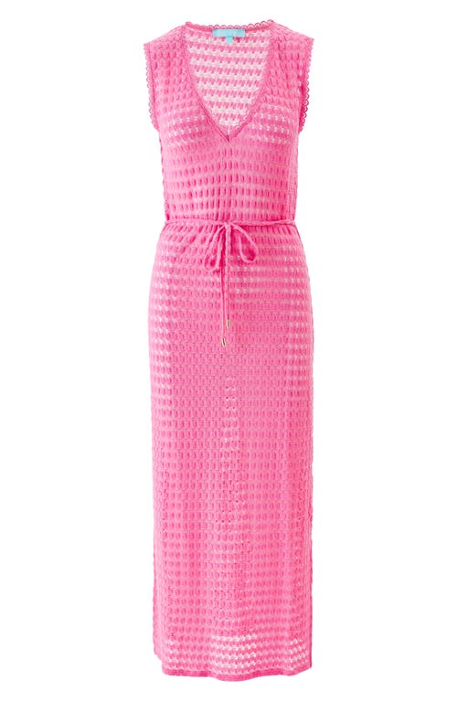 Shop Melissa Odabash Annabel Open Stitch Cover-up Dress In Pink