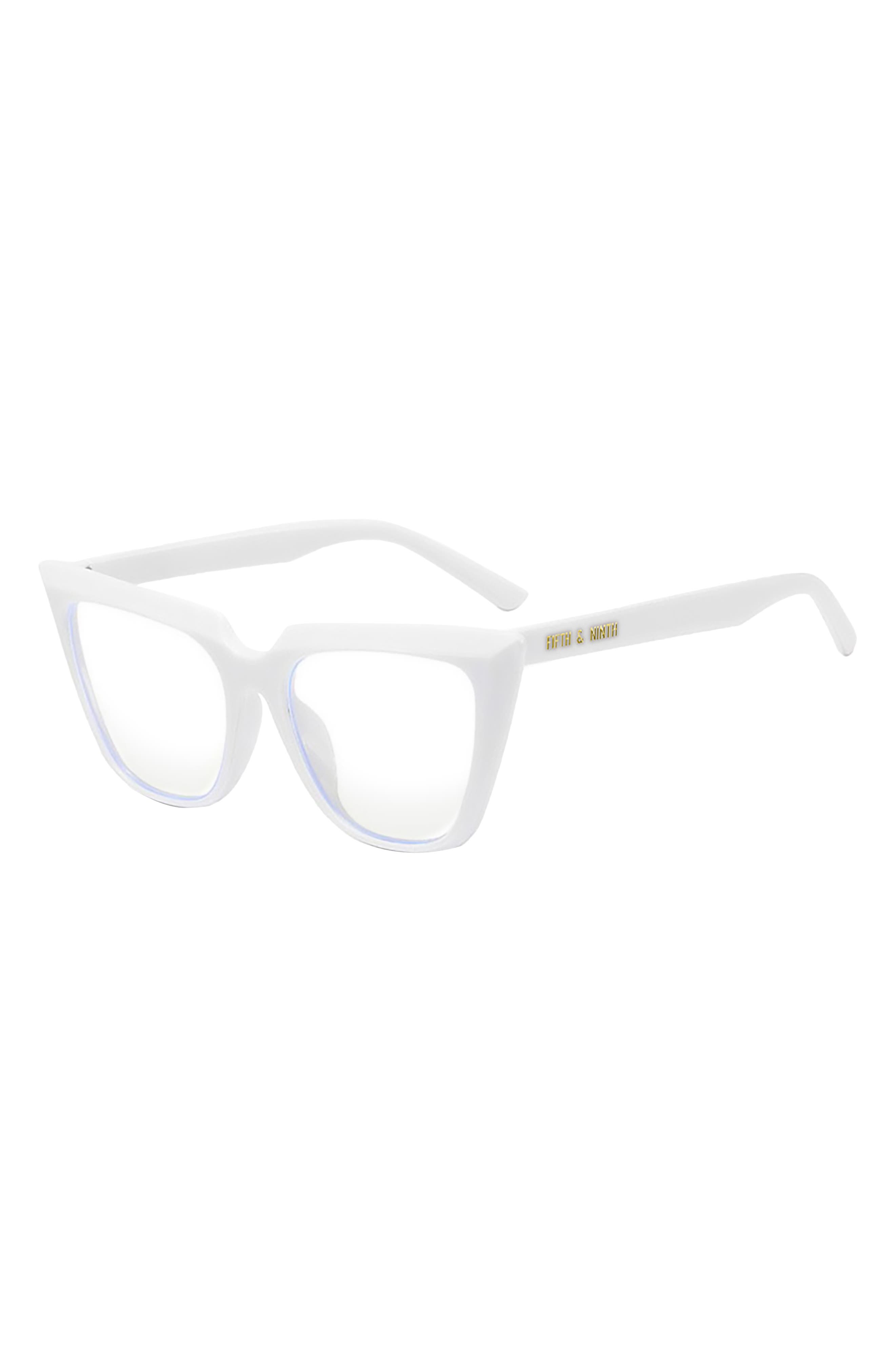 white plastic sunglasses