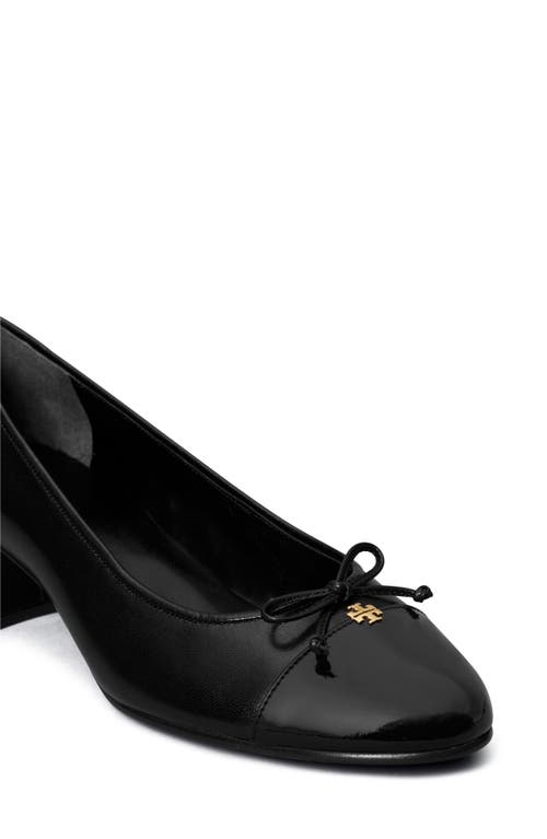 Shop Tory Burch Cap Toe Pump In Perfect Black/perfect Black