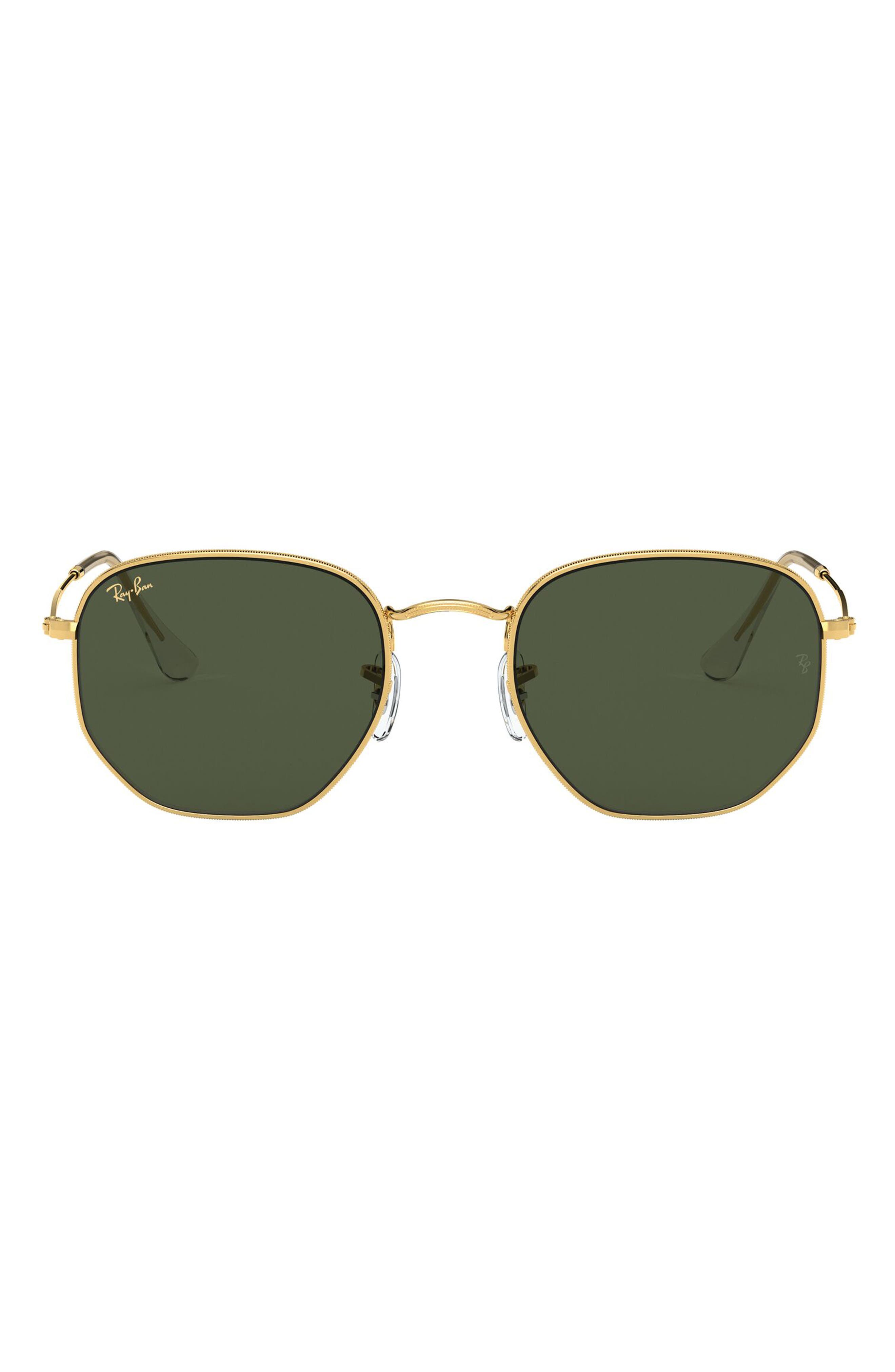 EAN 8056597209694 product image for Ray-Ban 51mm Round Sunglasses in Gold Legend/Green at Nordstrom | upcitemdb.com