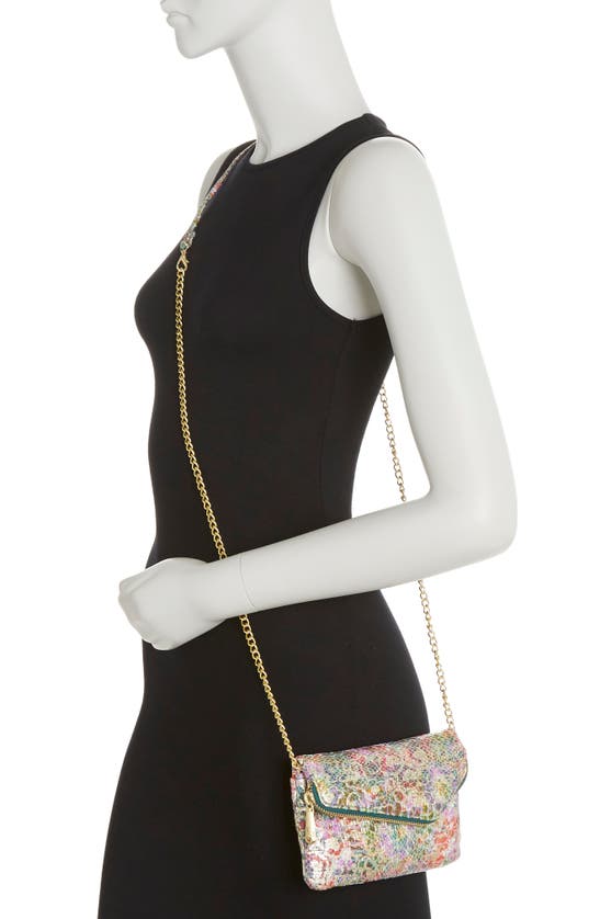 Hobo Daria Leather Crossbody Clutch In Rainbow Cheetah