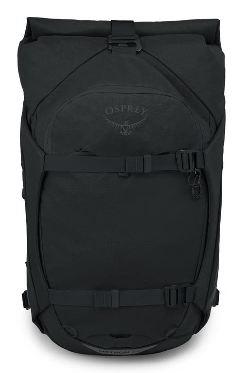 Metron 22 Water Repellent Roll Top Backpack in Black