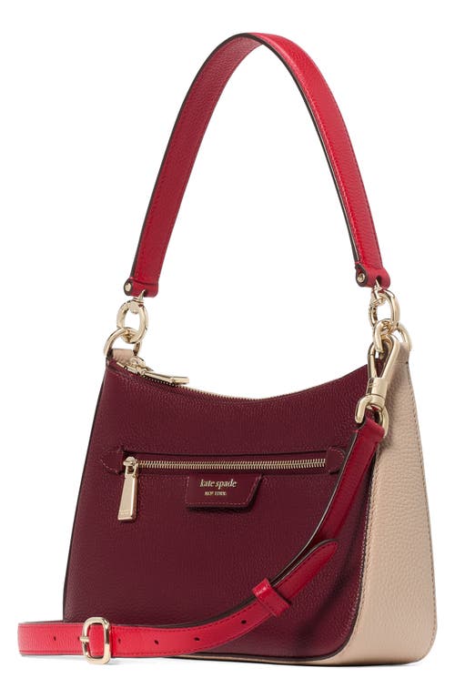 Shop Kate Spade New York Hudson Pebbled Leather Medium Shoulder Bag In Cherry Juice Multi