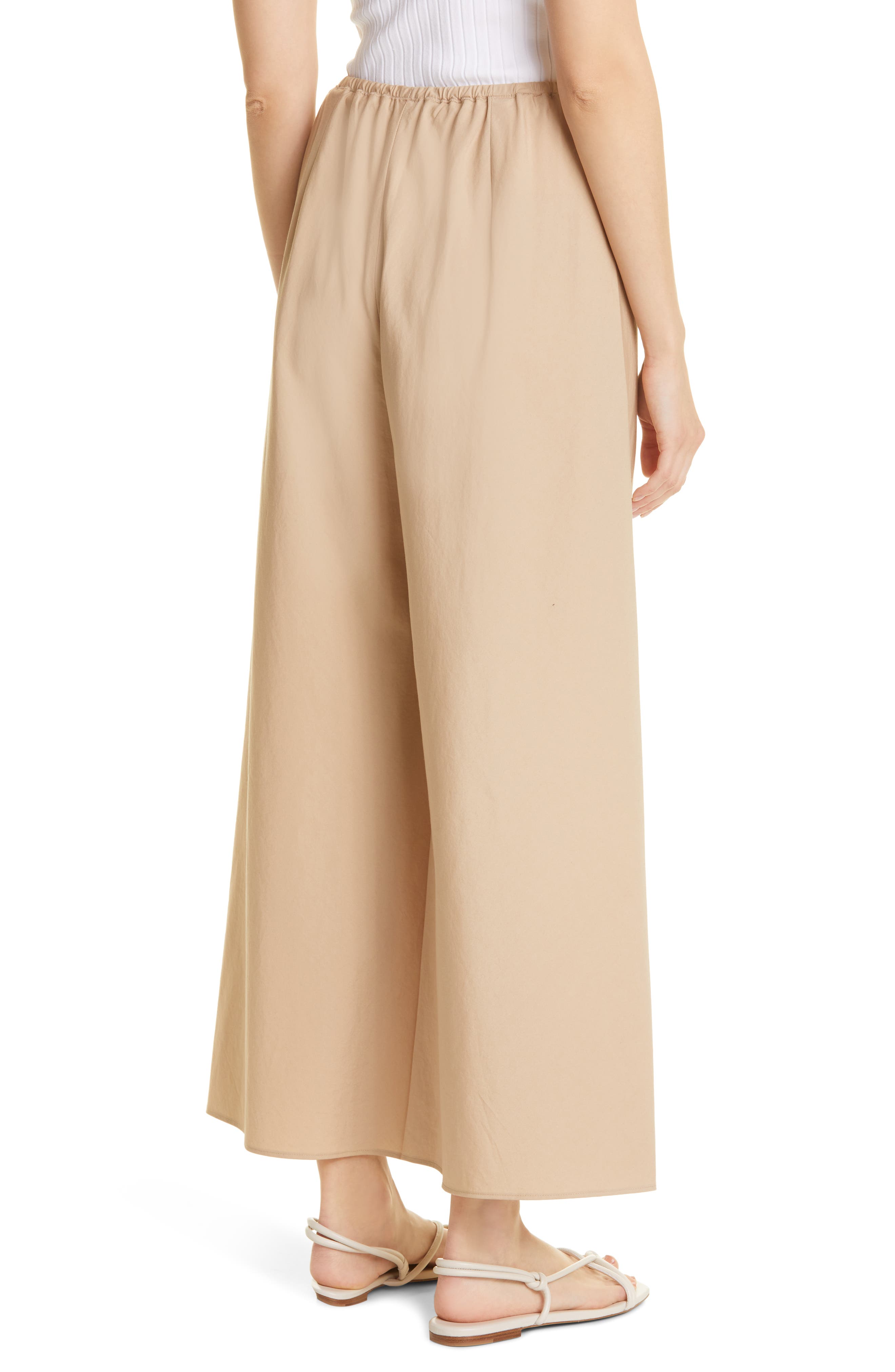 Vince Wide Leg Cotton Poplin Pants 