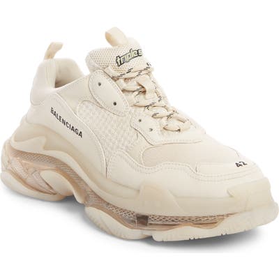 Balenciaga Triple S Clear Sole Trainer Sneaker, White