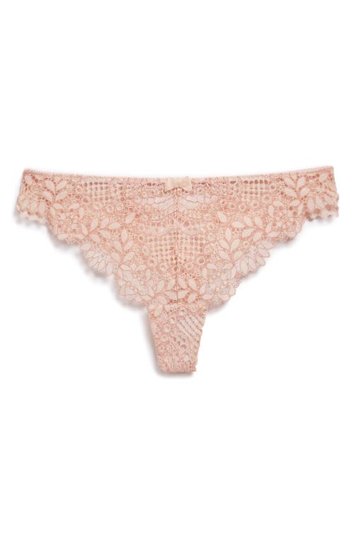 Shop Etam Success Lace Tanga In Powder Pink