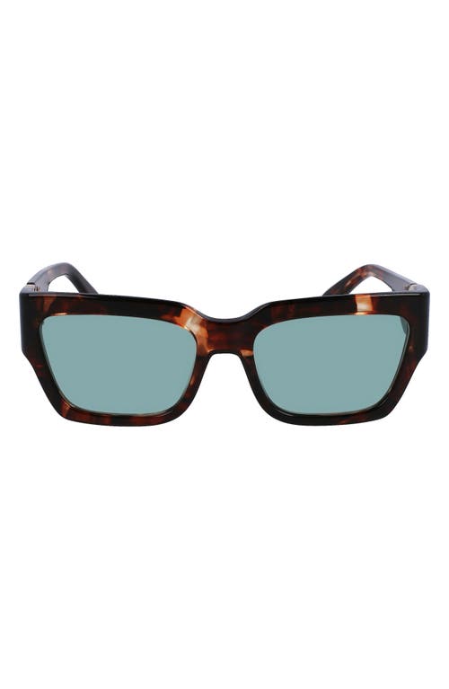 Longchamp 55mm Rectangular Sunglasses in Havana at Nordstrom