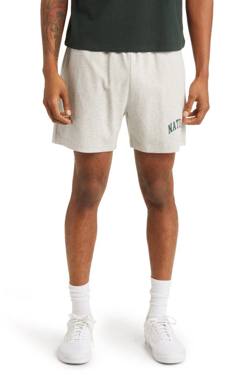 Museum of Peace & Quiet Natural Graphic Sweat Shorts in Heather
