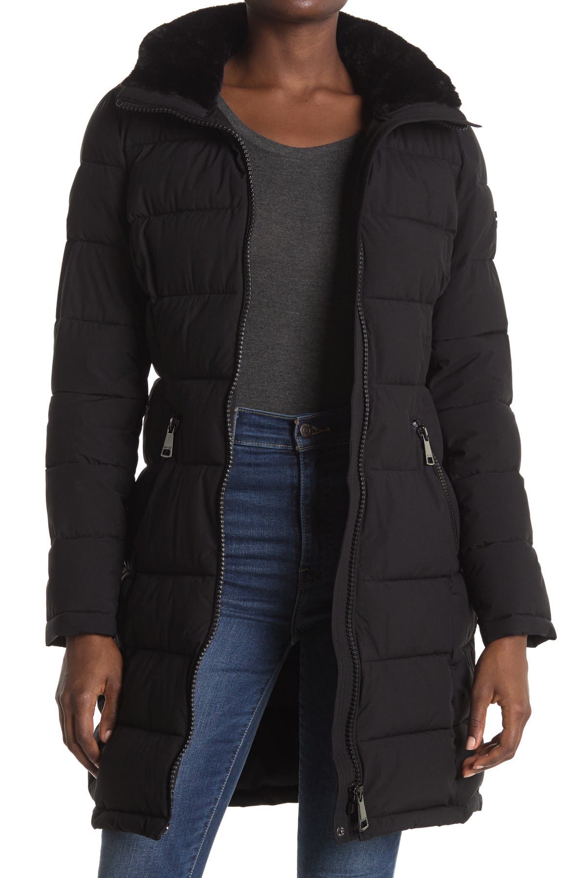 Precies bom Virus Calvin Klein Stretch Walker Puffer Jacket In Black | ModeSens