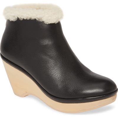 Gentle Souls By Kenneth Cole Skylar Genuine Shearling Cuff Bootie- Black