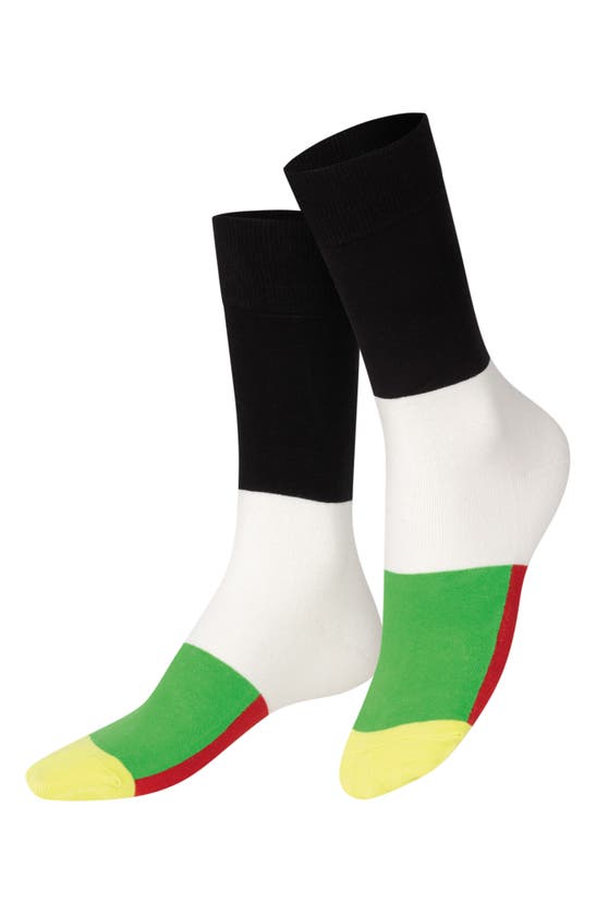Doiy Pack Of 2 Maki Box Socks In Black/ Green/ Orange Multi