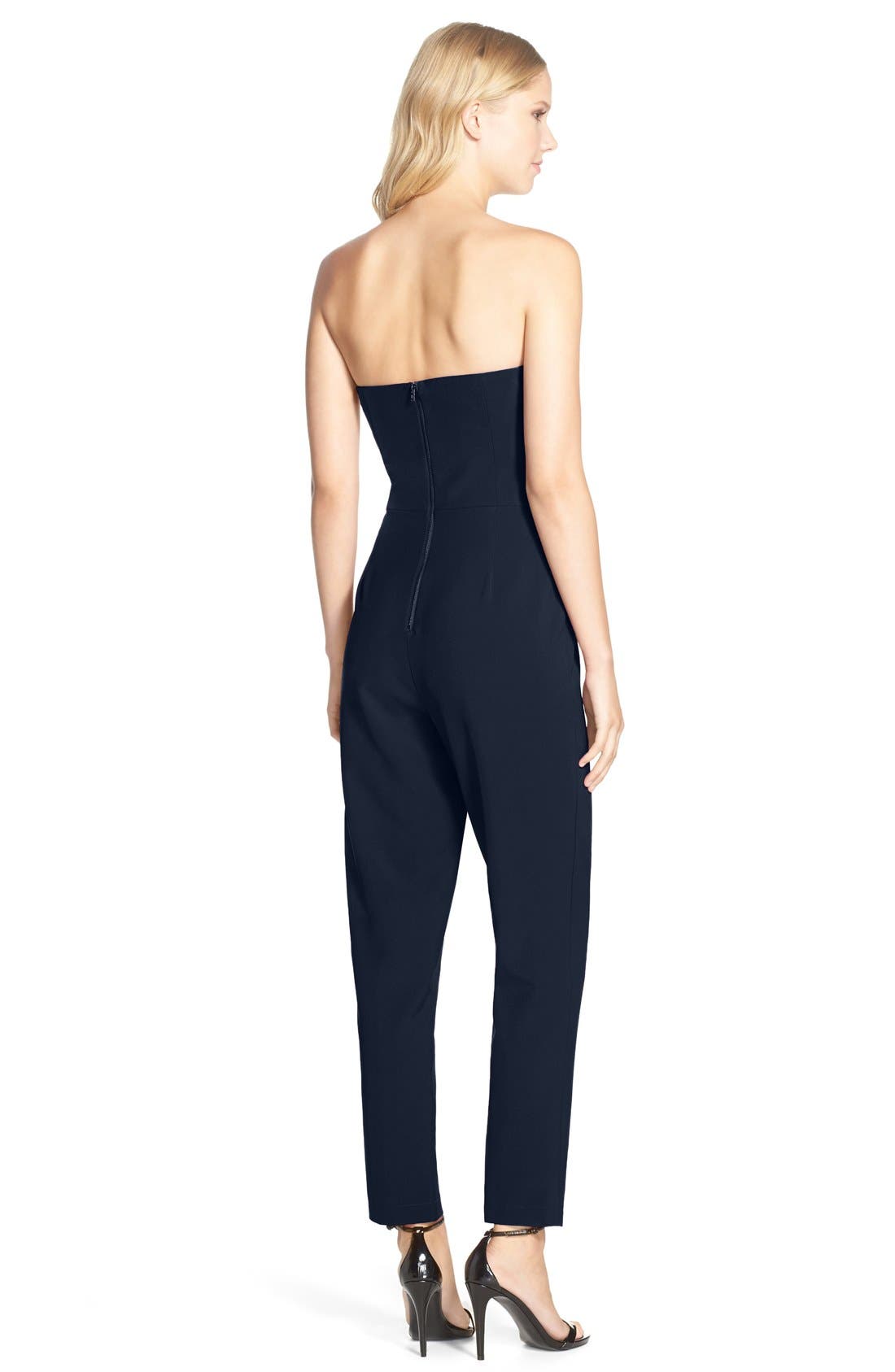 adelyn rae strapless slim leg jumpsuit