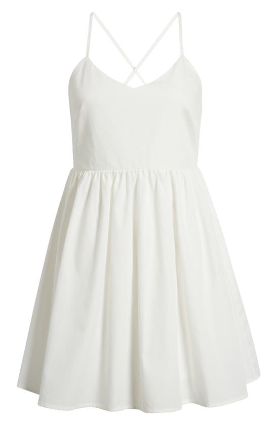 Shop Bp. Crossback Cotton Sundress In White Blanc