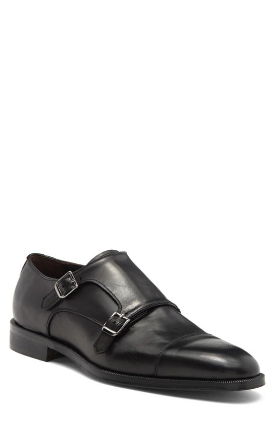 To Boot New York Hammill Cap Toe Double Monk Strap Shoe In Crust Nero