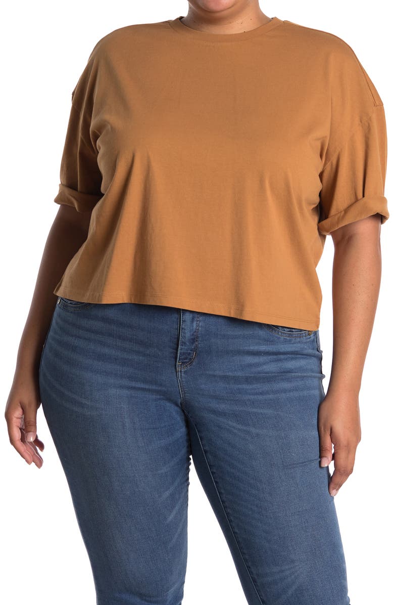 BP. Cool Girl Crop T-Shirt, Main, color, TAN DALE