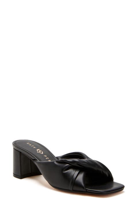 Women's Black Heeled Sandals