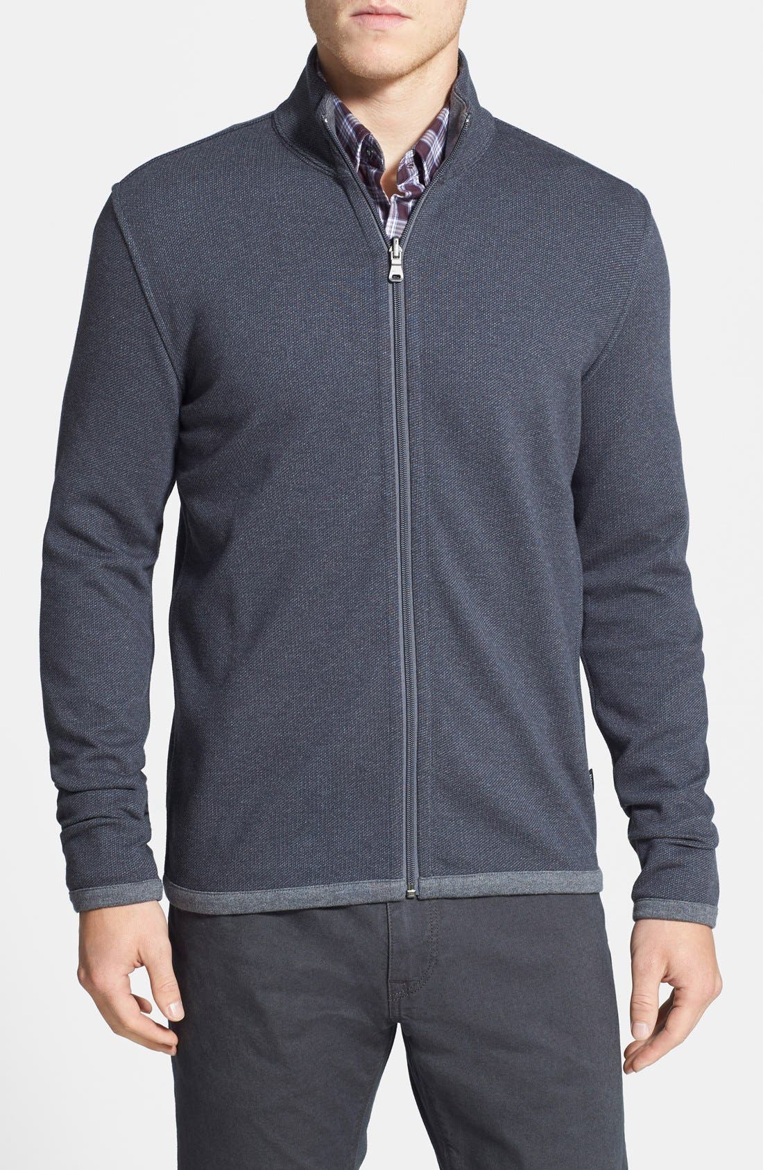 hugo boss zip up sweater