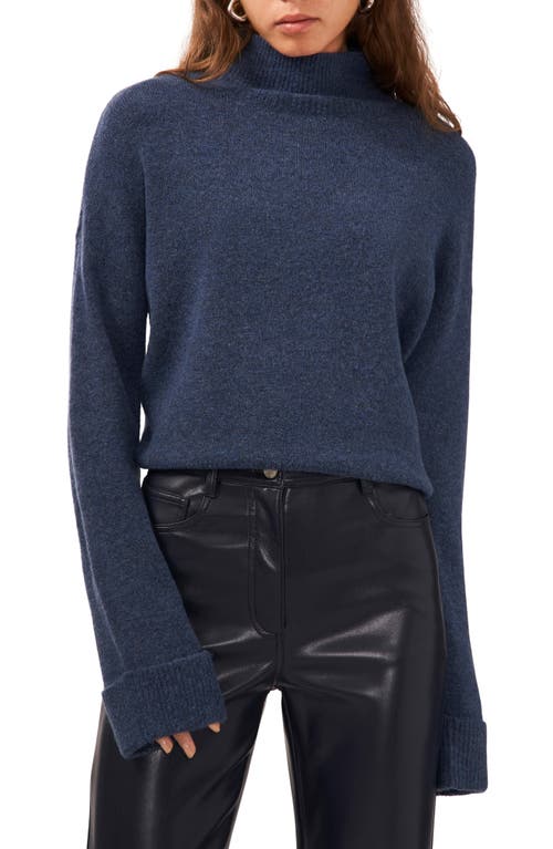 1.STATE Turtleneck Sweater in Steel Blue 