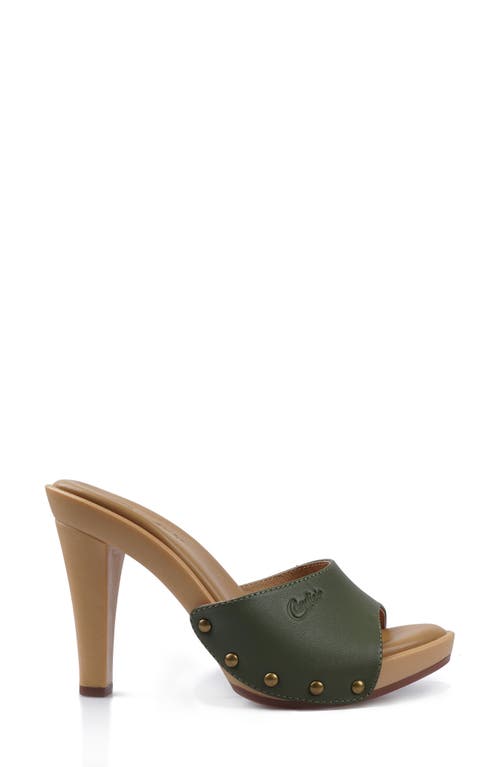 Shop Candies Candie's Antonella Slide Sandal In Green Pumps