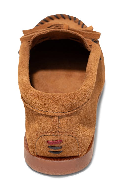 Minnetonka Tie Slipper In Brown