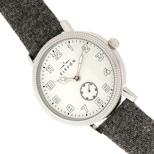 ELEVON ELEVON NORTHROP WOOL-OVERLAID LEATHER-BAND WATCH 