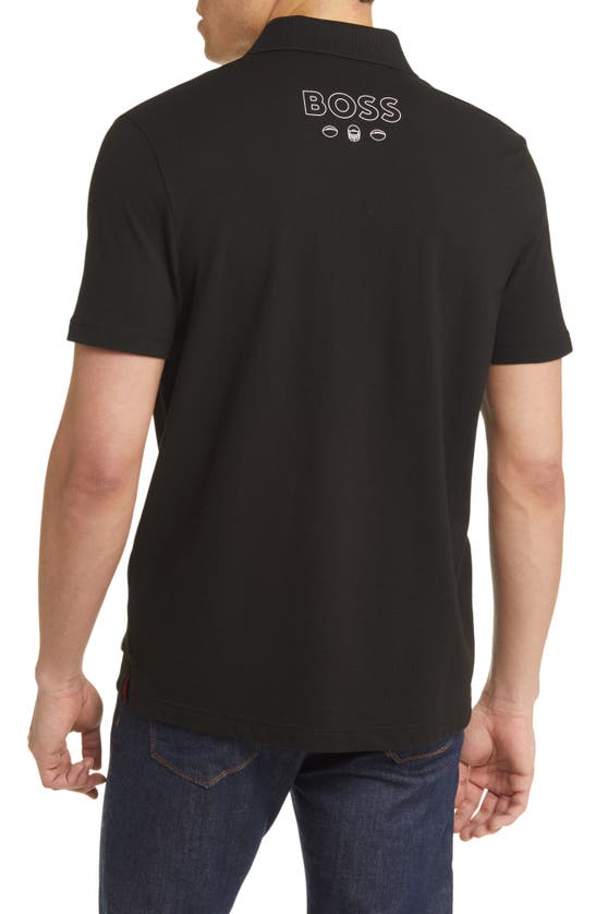 Hugo Boss X Nfl Cotton Polo In Buffalo Bills Black