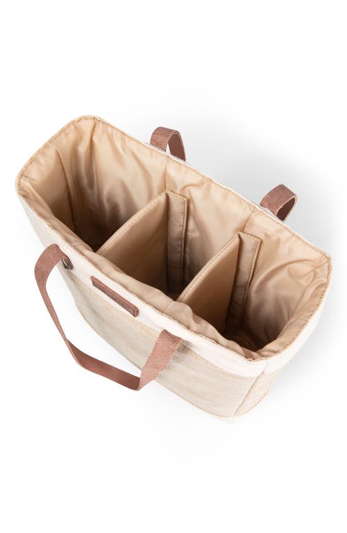 Picnic Time Pinot 3 Bottle Wine Bag In Beige