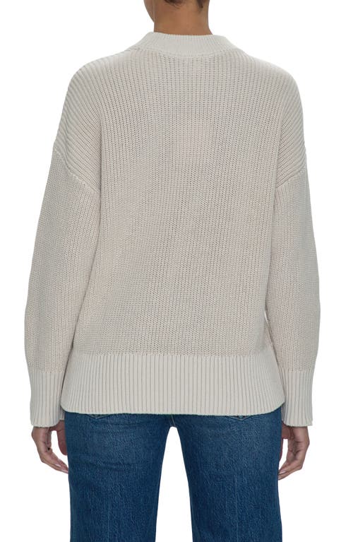 Shop Pistola Eve Cotton Mock Neck Sweater In Dove