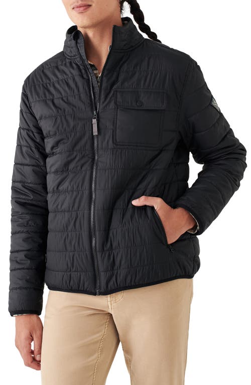 Faherty Atmosphere Reversible Quilted Jacket in Mountain Black