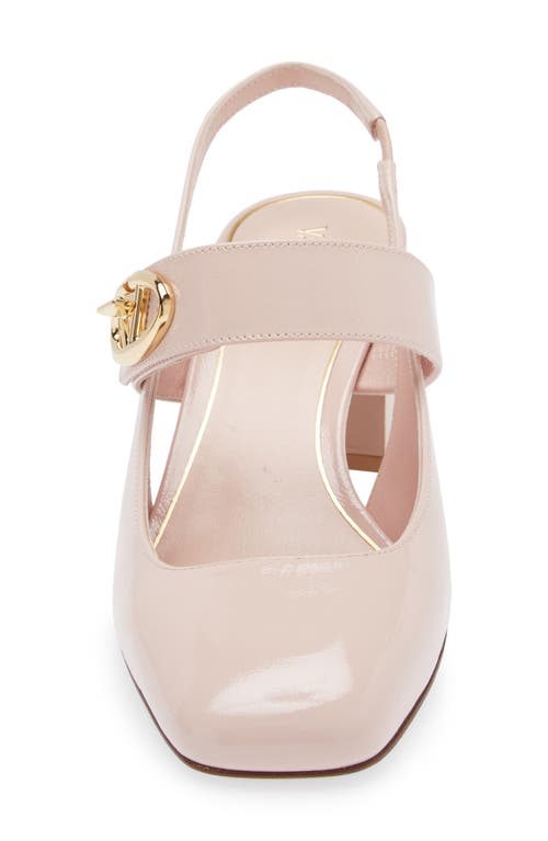 Shop Valentino Garavani Vlogo Slingback Pump In Rose Quartz