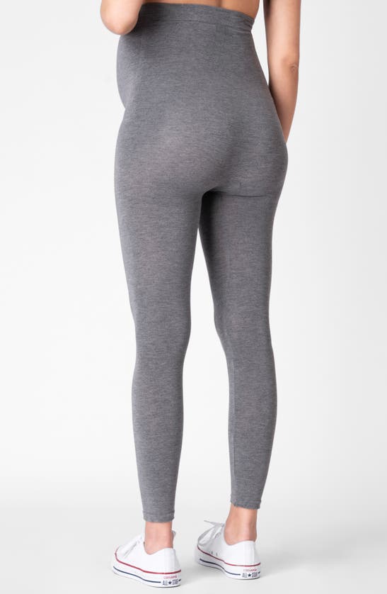 Shop Seraphine Over The Bump Maternity Leggings In Grey