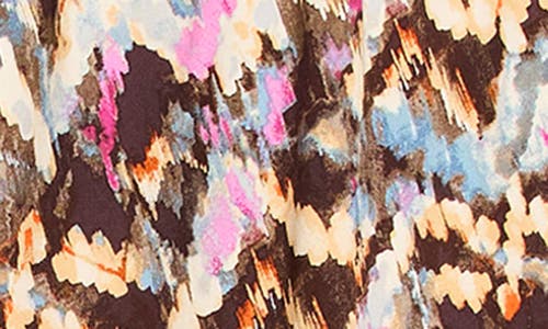 Nic + Zoe Nic+zoe Painted Ikat Long Sleeve Dress In Neutral Multi