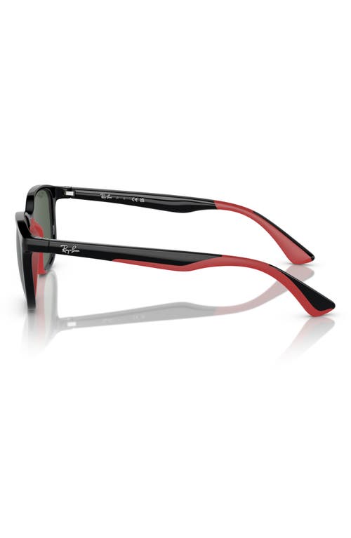 Ray Ban Ray-ban Kids' Junior 48mm Square Sunglasses In Black/rubber Red