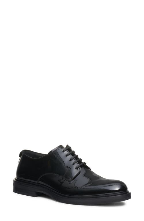 Dolce & Gabbana Black Leather Lace Up Shoes In 80999 Nero