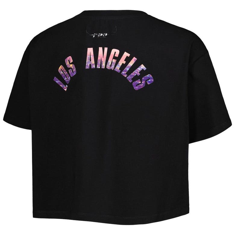 Pro Standard Black Los Angeles Lakers Cityscape Crop Boxy T-shirt