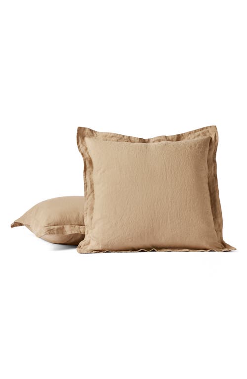 Shop Coyuchi Relaxed Organic Linen Euro Sham In Doe