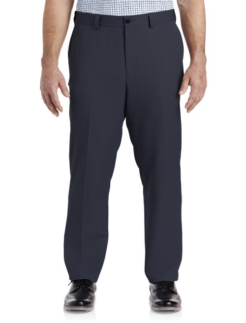 Oak Hill Microfiber Waist-relaxer Pants In Navy