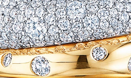 Shop Kwiat Cobblestone Double Ring In White Gold/diamond