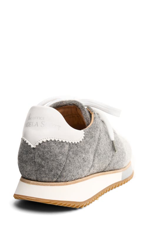 Shop The Office Of Angela Scott The Quinn Felted Wool Sneaker In Grey Wool