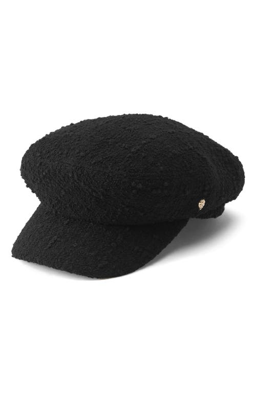 Helen Kaminski Vicky Bouclé Wool Baker Boy Hat in Black