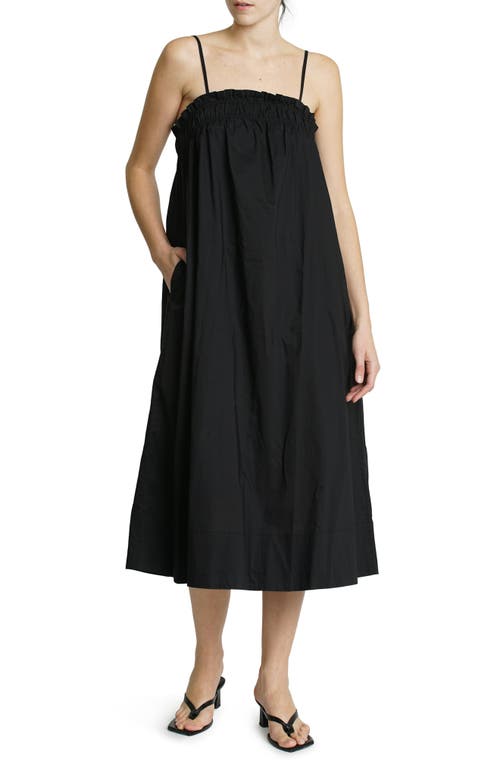 Pistola Farrah Stretch Cotton Sundress in Noir | Smart Closet