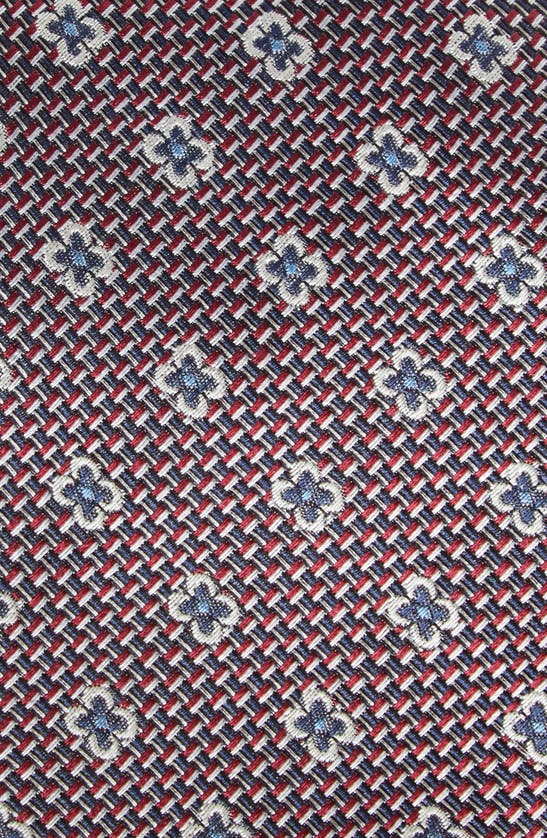 Shop Zegna Ties Paglie Floral Mulberry Silk Tie In Red
