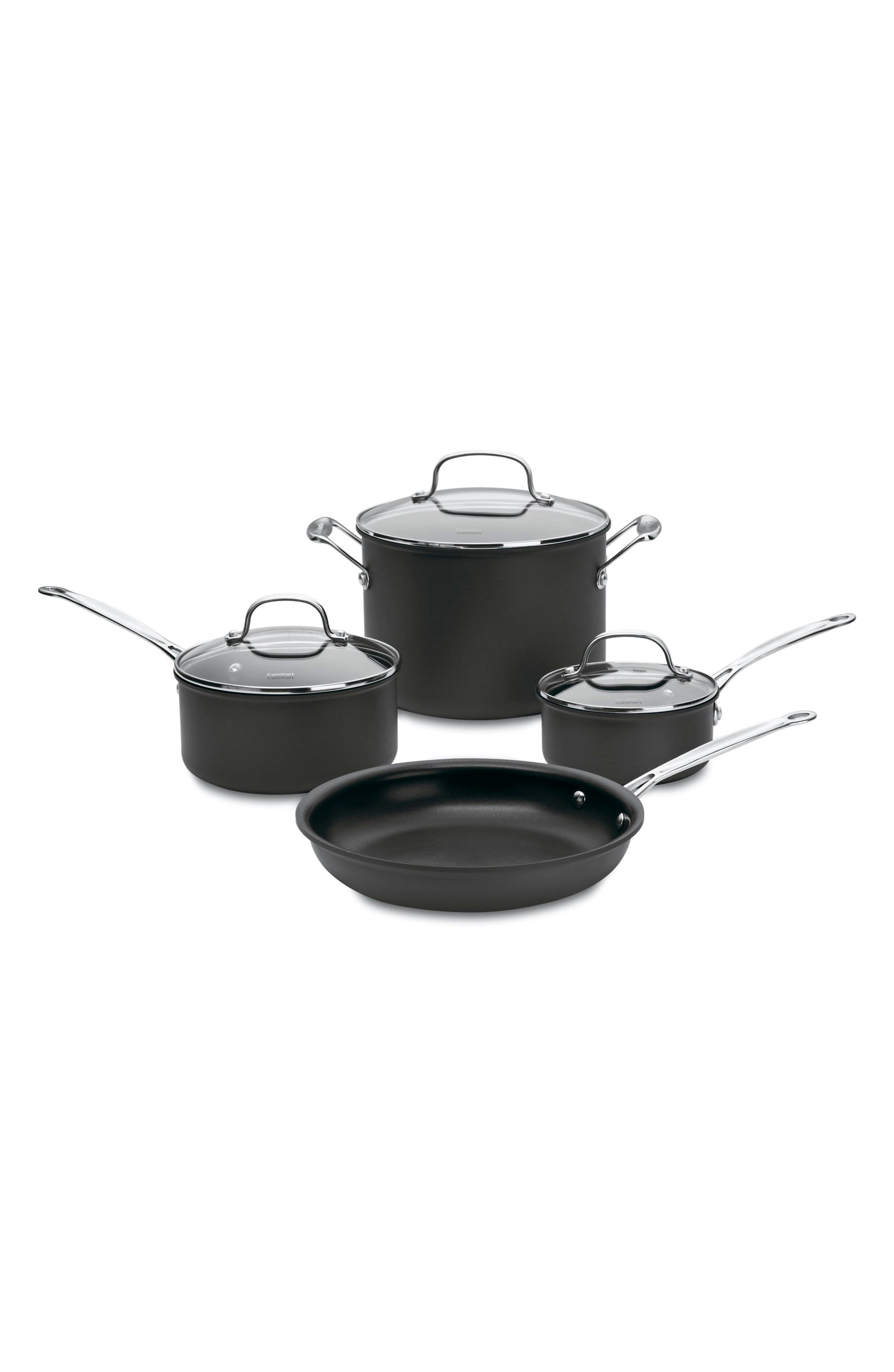 UPC 086279007278 product image for Cuisinart Chef's Classic 7-Piece Hard Anodized Aluminum Nonstick Cookware Set, S | upcitemdb.com