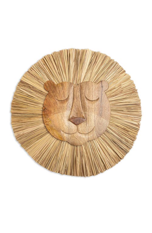 CRANE BABY Safari Animal Wooden Wall Decor in Brown Lion at Nordstrom