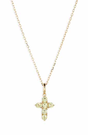 Bony Levy El Mar Emerald Diamond Cross Pendant Necklace Nordstrom
