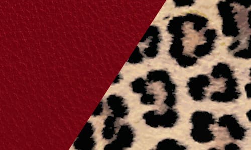 Shop Kusshi Everyday Leather Makeup Bag In Red/leopard Leather