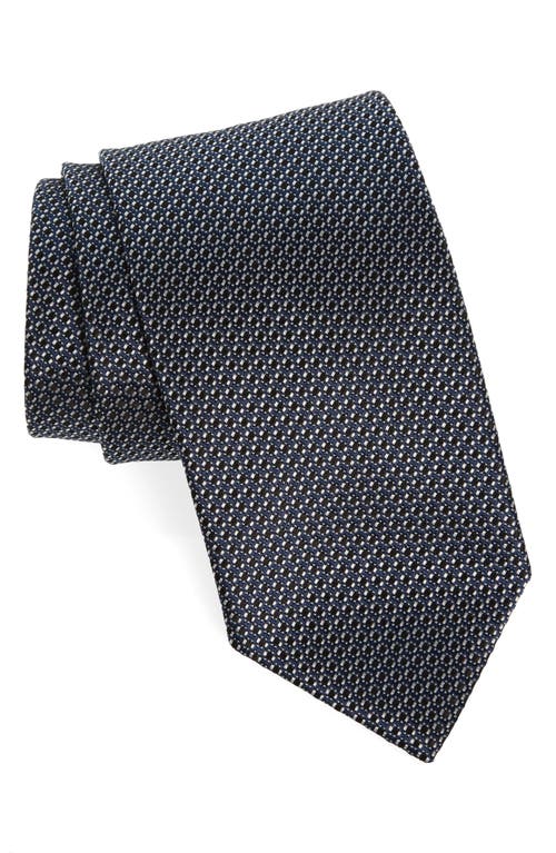 TOM FORD Geometric Mulberry Silk Tie in Midnight Blue at Nordstrom