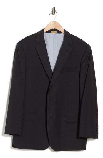 Shop Brooks Brothers Solid Stretch Wool Blend Blazer In Charcoal