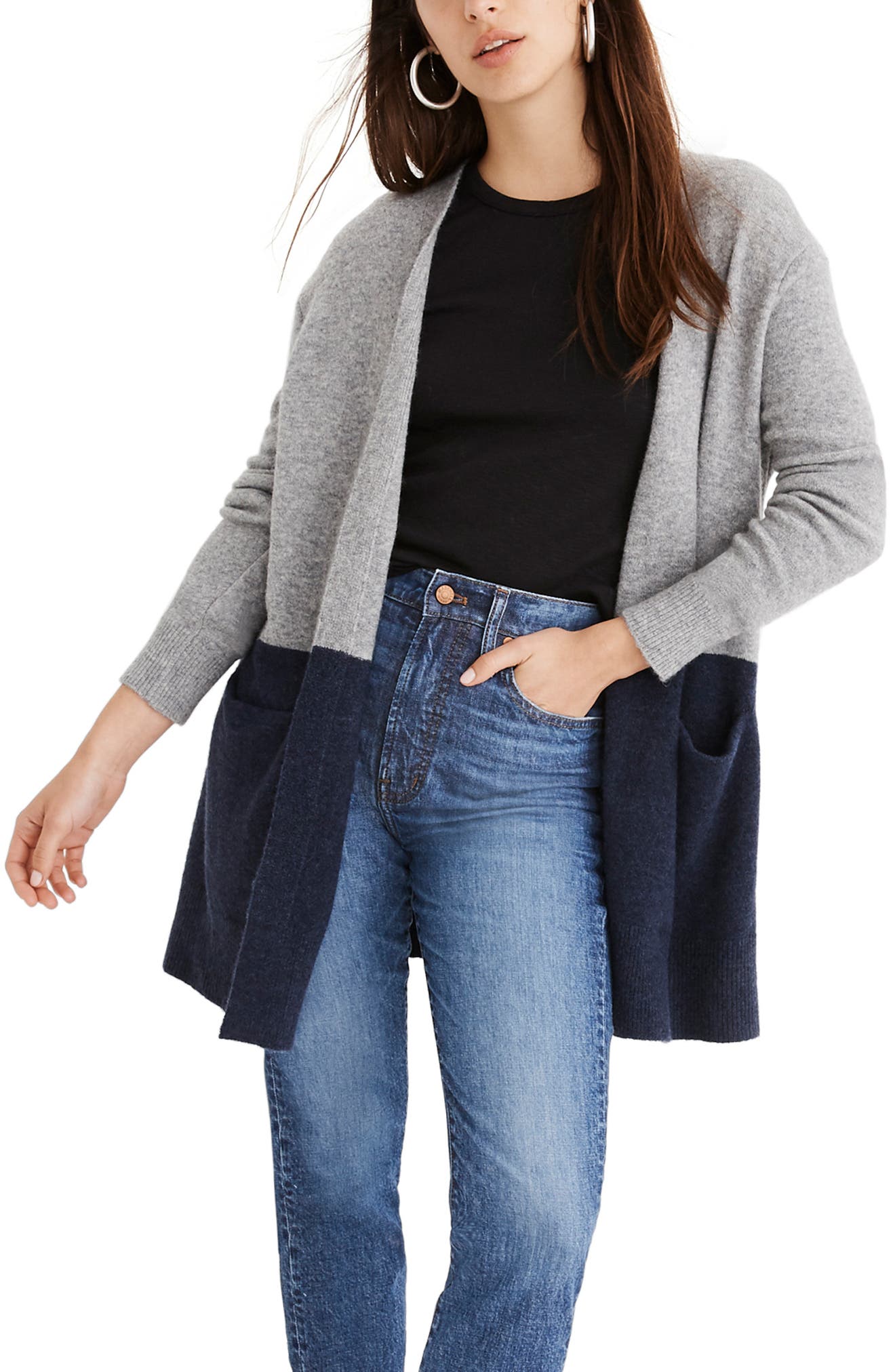 madewell colorblock cardigan