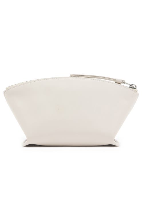 Shop Allsaints Anais Stud Leather Clutch In Desert White